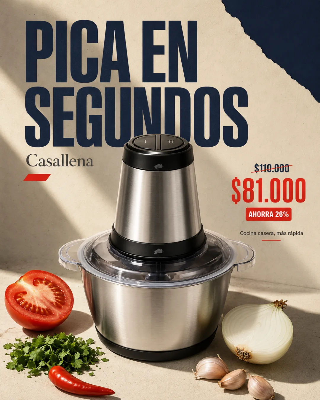 Picatodo 3L Casallena — pica el hogao en 10 segundos