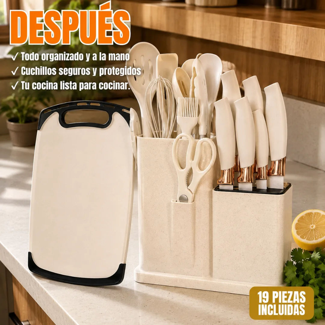 Cocina ordenada y coordinada — el después posible