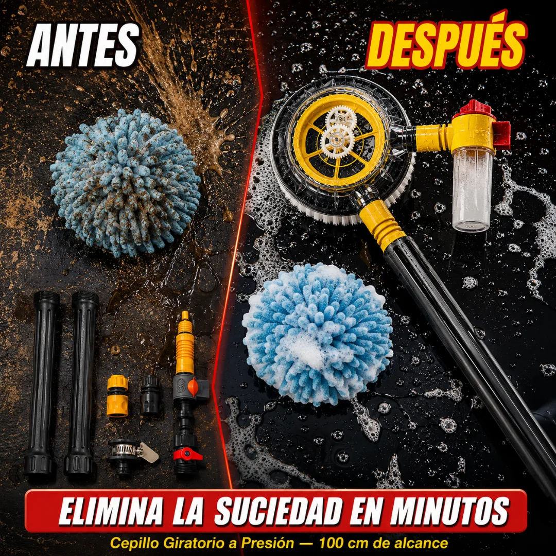 Moto limpia después del cepillo a presión