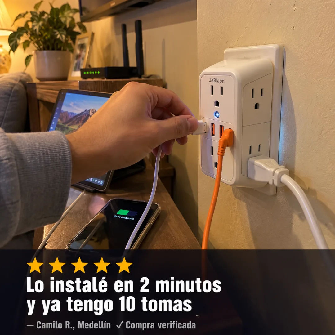 Enchufe inteligente instalado en apartamento colombiano