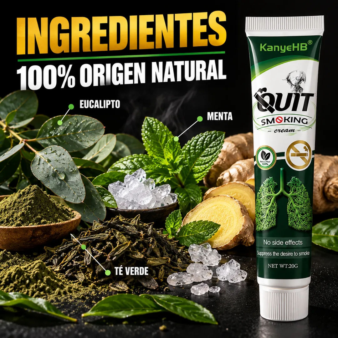 Ingredientes naturales de la crema para dejar de fumar