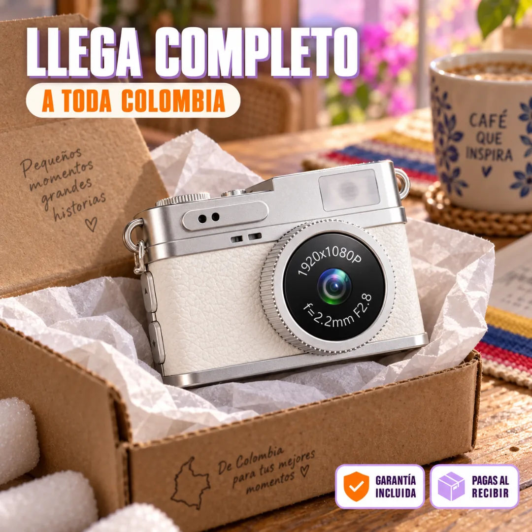 Mini cámara empacada lista para envío con garantía de 30 días