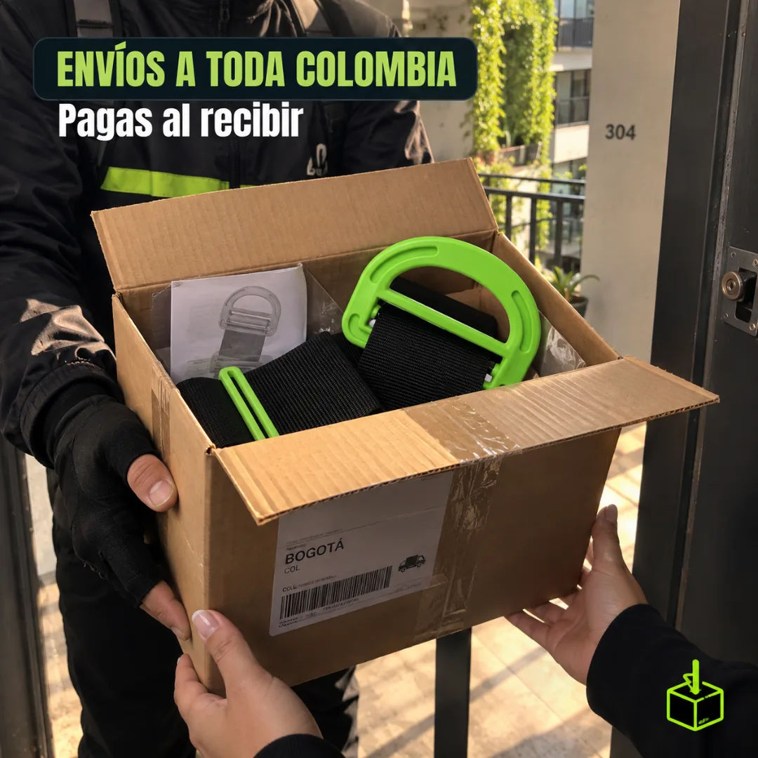 Cinturón para levantar objetos siendo entregado en casa