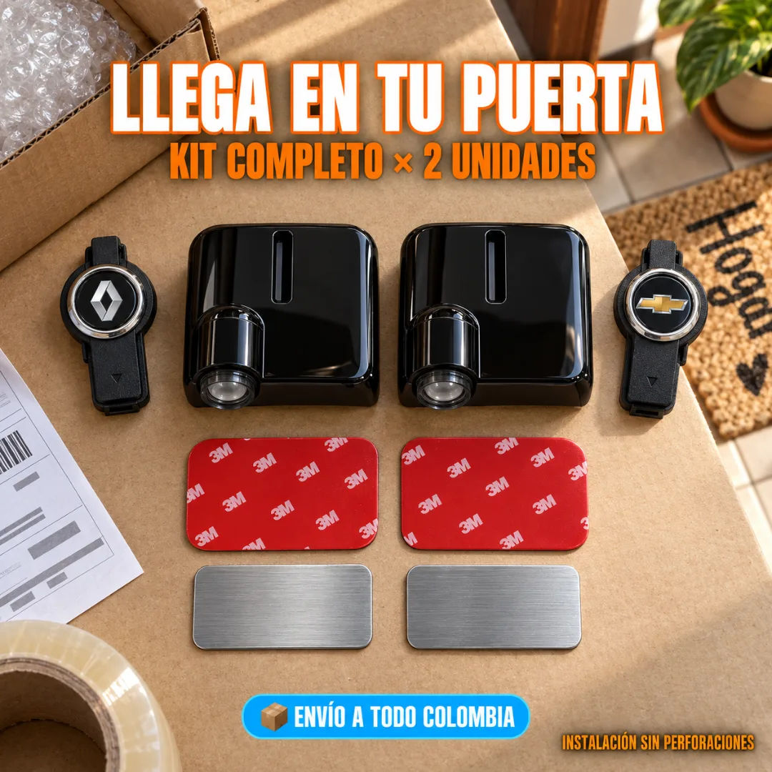 Caja doble de embalaje con los dos proyectores LED listos para despacho nacional