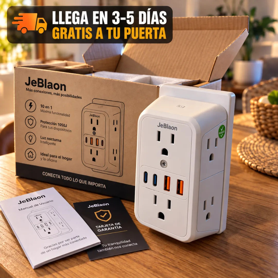 Enchufe 10 en 1 empacado listo para envío a domicilio