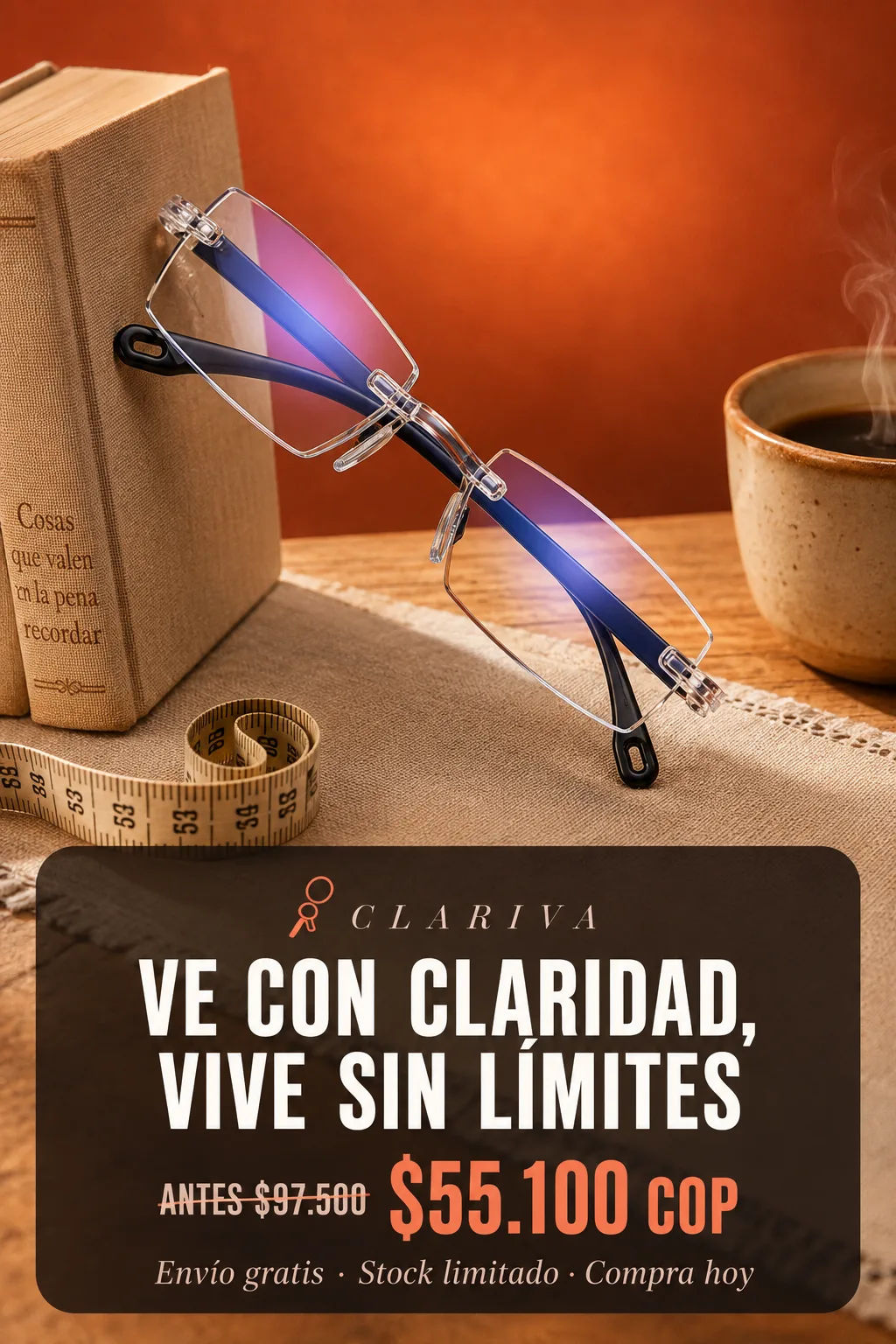 Gafas Clariva TR90 — lectura sin esfuerzo