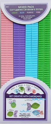 Picture of Green-Blue-Purple-Pink Corrugated Strips