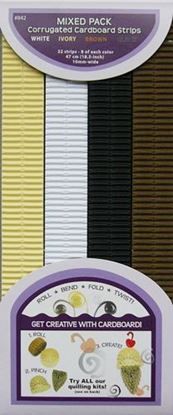 Picture of White-Ivory-Brown-Black Corrugated Strips