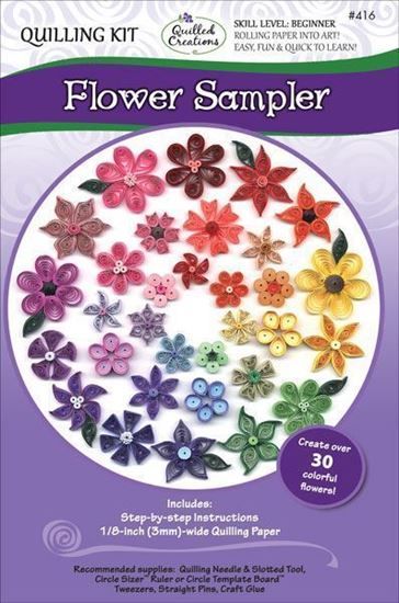 Flower Sampler Quilling Kit - Paper Craft Kits at Weekend Kits