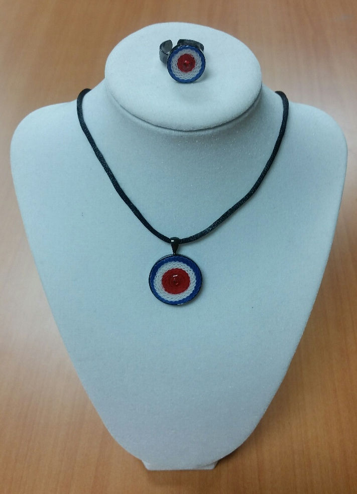 Red, White and Blue Necklace and Ring