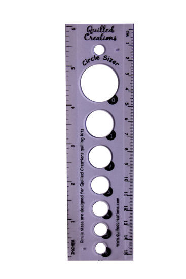 M00197 MOREZMORE Circle Ruler Template Bead Sizer Round Hole Template  Diameter Ruler Tool