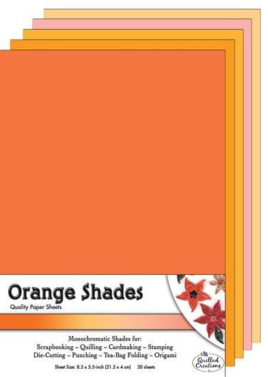 Orange Shades Quilling Paper Sheets
