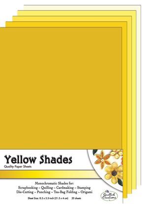 Yellow Shades  Quilling Paper Sheets