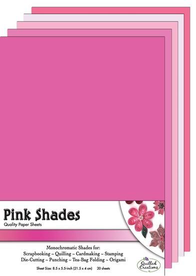 Pink Shades  Quilling Paper Sheets