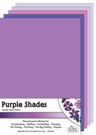 Purple Shades Quilling Paper Sheets