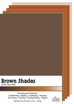 Brown Shades Quilling Paper Sheets