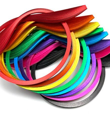 Forest Stroll Quilling Paper Assortment 3mm, 100 Strips; Custom Edge  Metallic Quilling Paper-Delightfully Edgy Quilling Paper Edge Color Plain  Paper Color Placement Top Edge