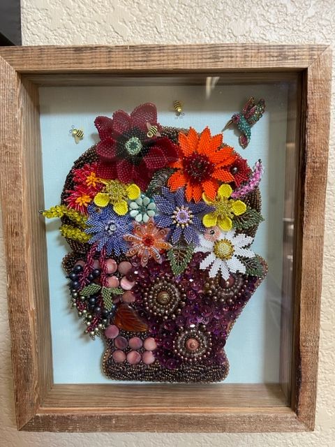 Beaded Flower Basket