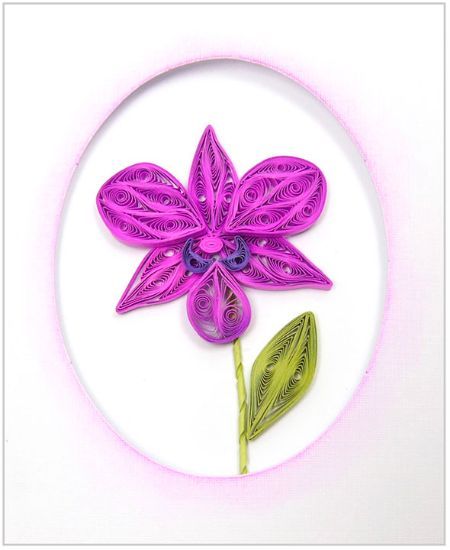Orchid Card Quilling Instructions Printed