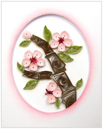 Quilled Cherry Blossom Card Downloadable Instructions