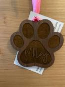 Wood Ornaments (Paw Print)