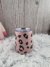 Pink Matte Leopard 15oz Wine