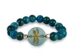 Blue Apatite Dragonfly Bracelet