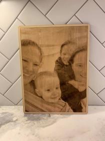 Custom Engraved Photo (1/4" Maple Ply OR 1/8" Baltic Birch)