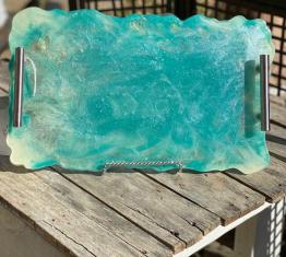 Resin Trays (Jewlery / Bathroom) Teal