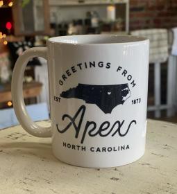 RB: Greetings from Apex coffee mug