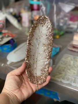 Resin Feather Tray