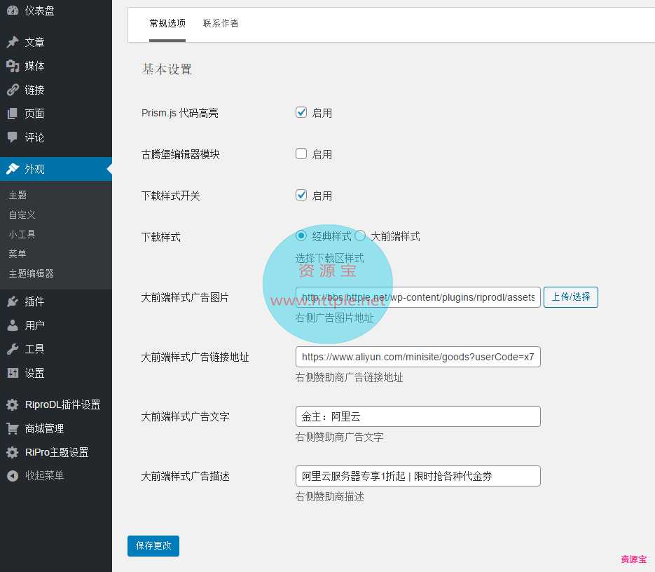 riprodl下载美化插件最新版(大气前端样式)