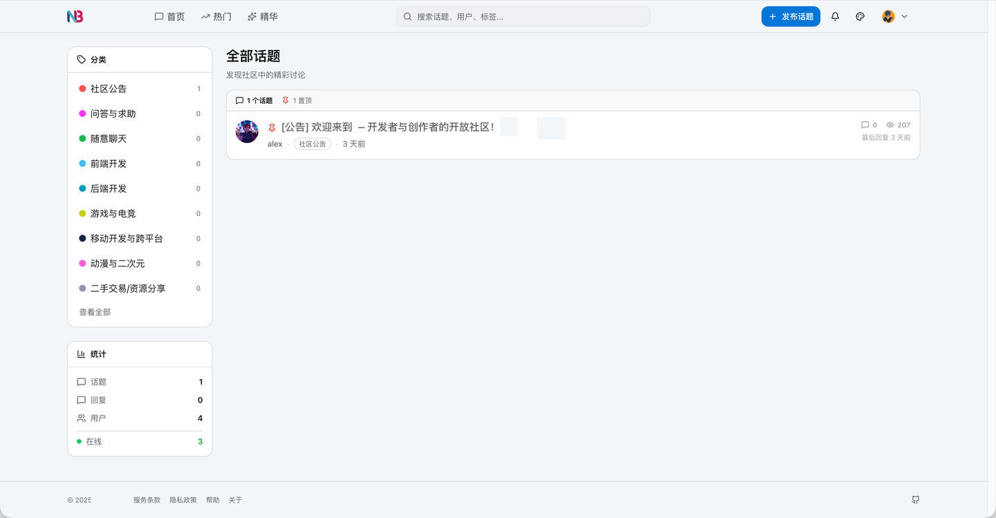 高性能论坛源码,采用 Issue风格设计