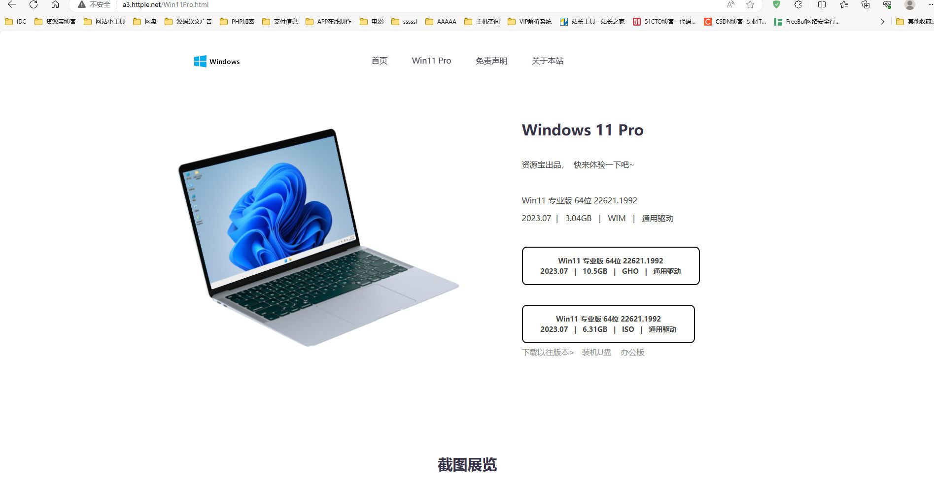 精美Windows下载模板可做APP官网源码