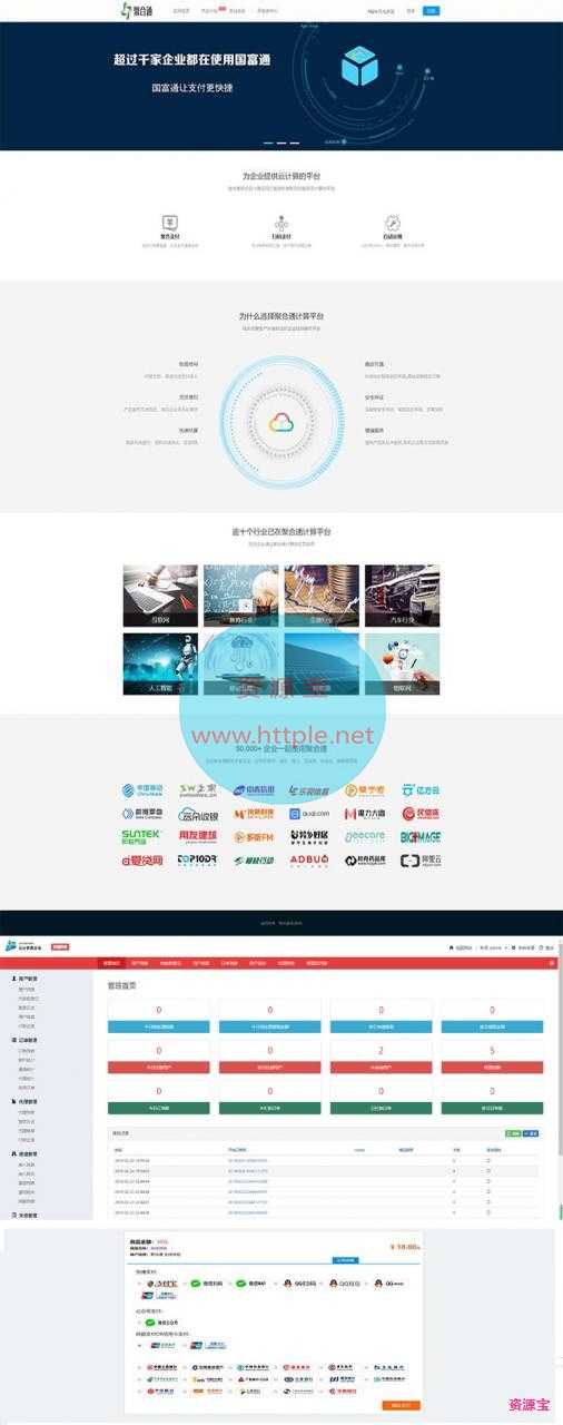 企业级全开源聚合通支付系统第三方在线支付网站源码
