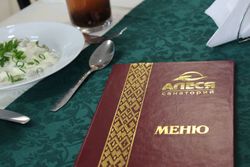 Питание в Санатории Алеся - фирменное заказное меню