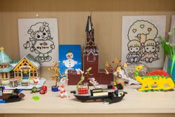 Культурная жизнь в Санатории Ружанский - выставка работ и поделок, сделанных с воспитателем