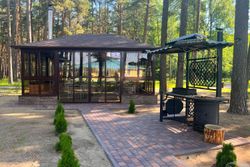 Территория Санатория Ружанский летом - мангальная зона отдыха