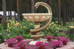 Территория Санатория Ружанский летом - Сосуд Гигеи