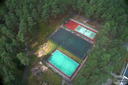 Отдых в Санатории Ружанский - вид на спортивные площадки с высоты птичьего полёта