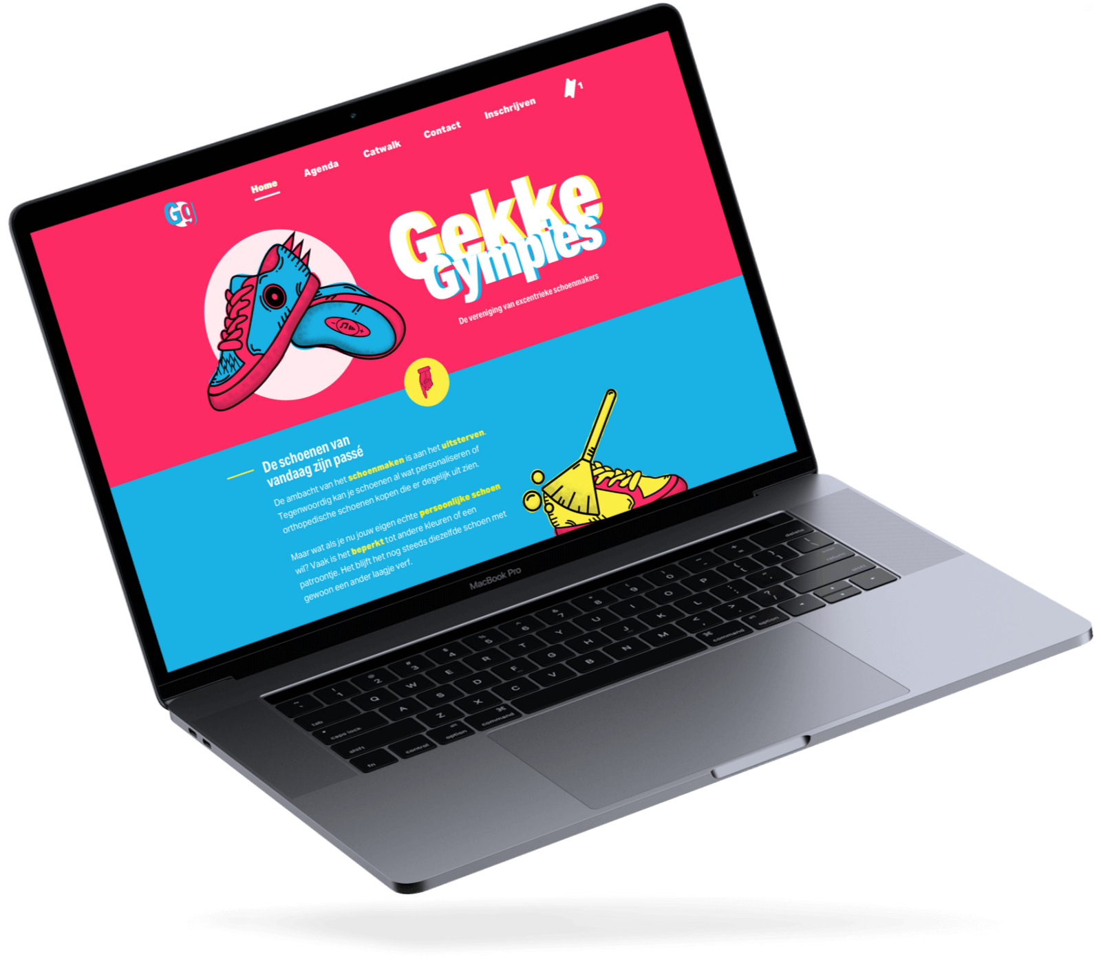 mockup of the gekke-gympies project