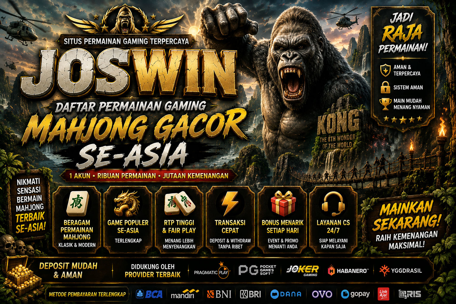 JOSWIN Daftar Permainan Gaming Mahjong Gacor Se-Asia