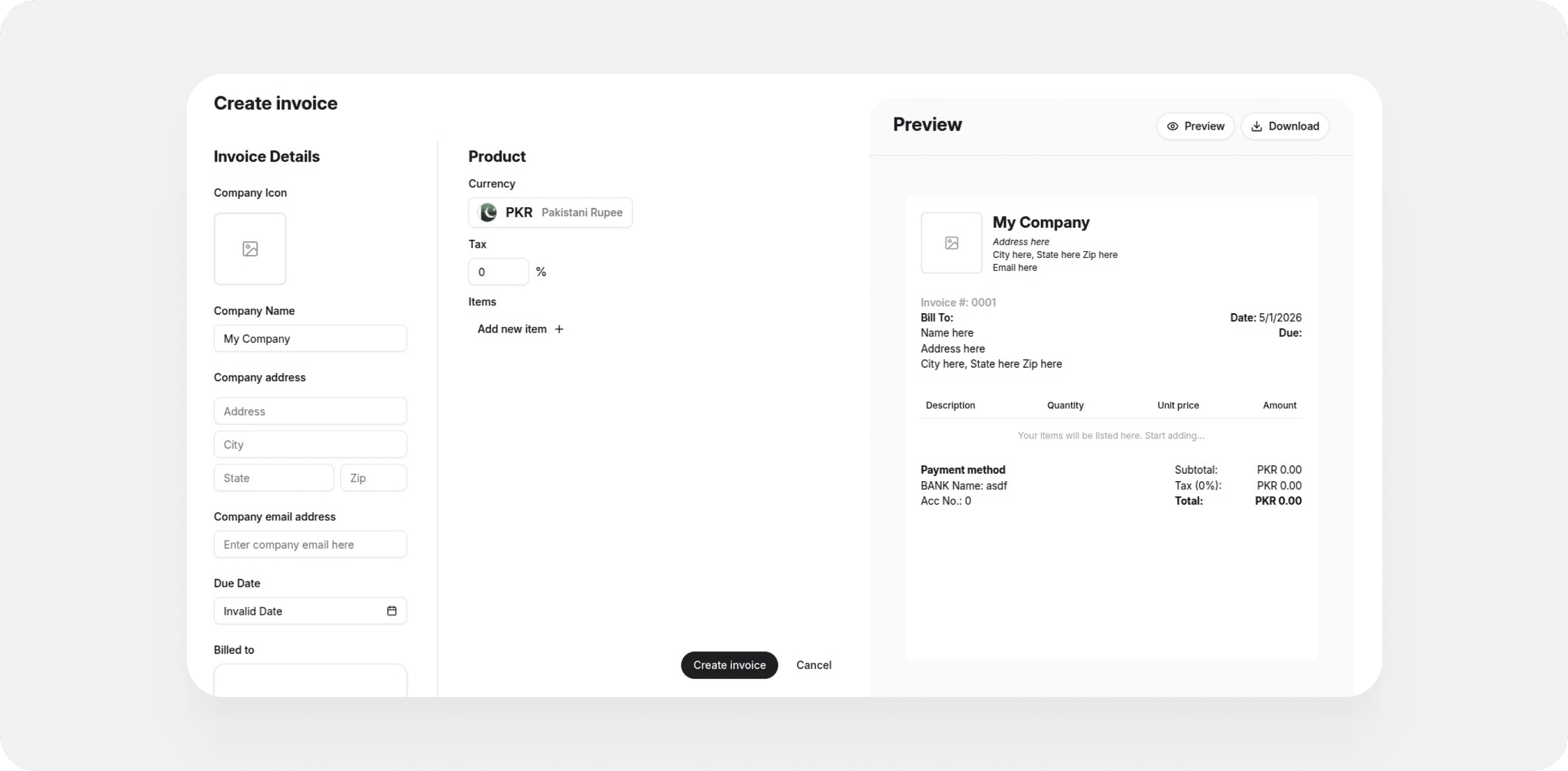 Invosync screen 3