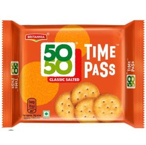 Britannia 50-50 Timepass Salted Biscuits 150g