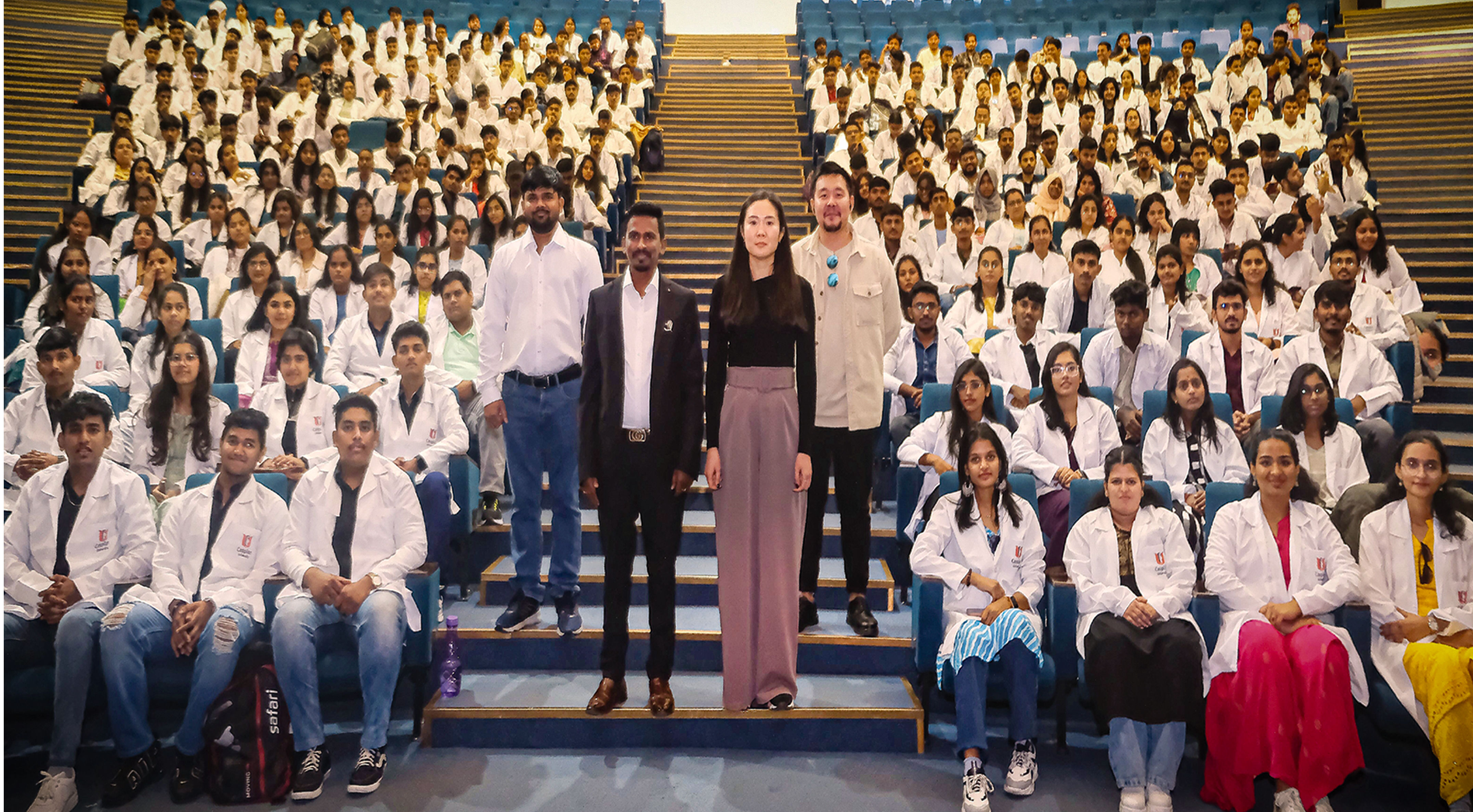 Medical students in a lecture hall