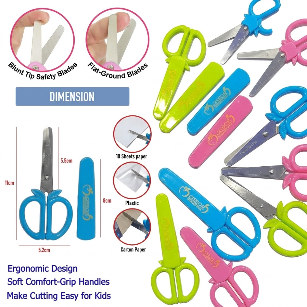Produk Gunting Kertas Anak Aman Safety Kids Scissor 5 12cm