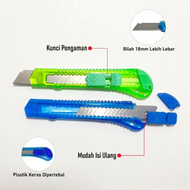 Cutter Transparan Combo Pisau Mata 18mm