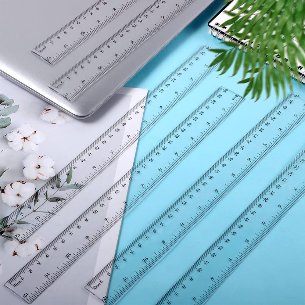 Produk Penggaris Transparant Sekolah Kantoran Combo Plastik 30 Cm