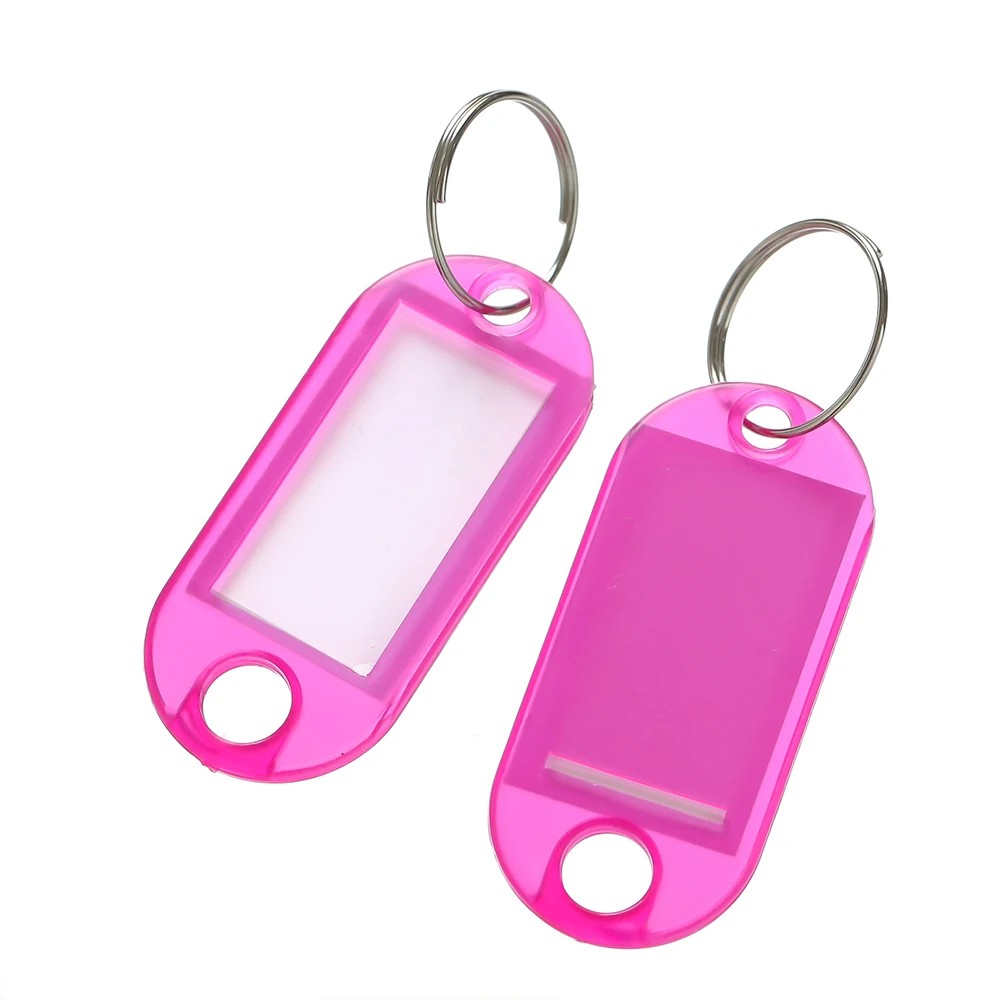 Produk Gantungan Kunci Label Nama Key Tag Plastik Warna Warni Label Identitas Kunci Tas