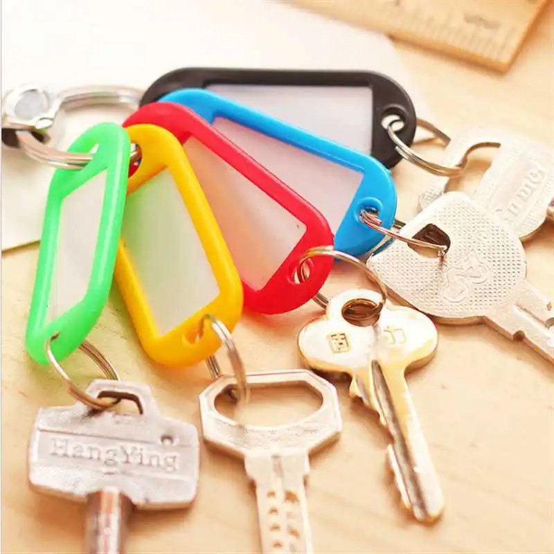 Produk Gantungan Kunci Label Nama Key Tag Plastik Warna Warni Label Identitas Kunci Tas